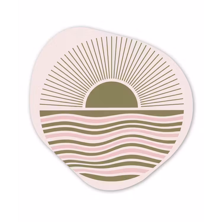 Organisch schilderij - Forex - Zon - Zee - Abstract - Modern - Roze — 1
