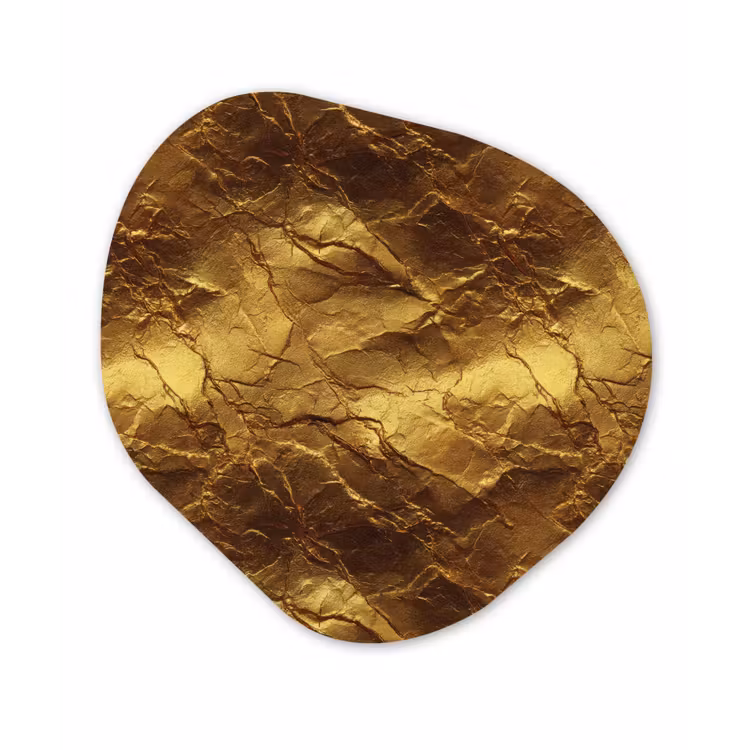 Organische vorm aluminium - Bladgoud - Textuur - Goud — 1