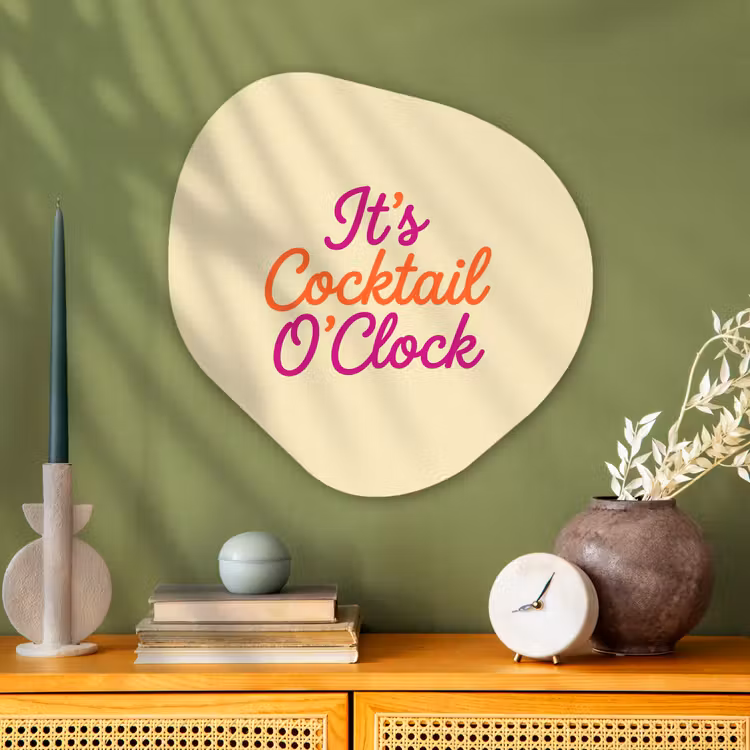 Organische vorm aluminium - Cocktail O'Clock - Geel - Retro — 2
