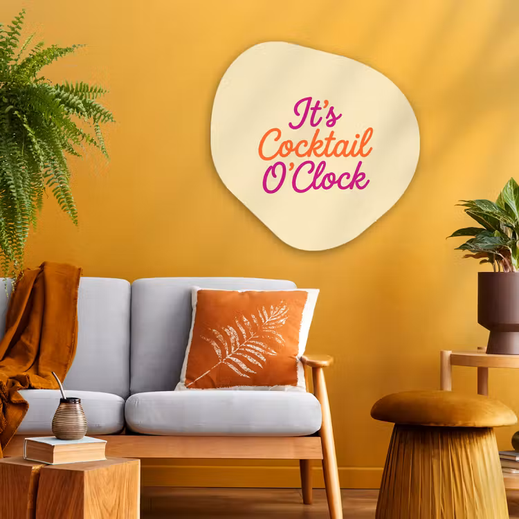 Organische vorm aluminium - Cocktail O'Clock - Geel - Retro — 3