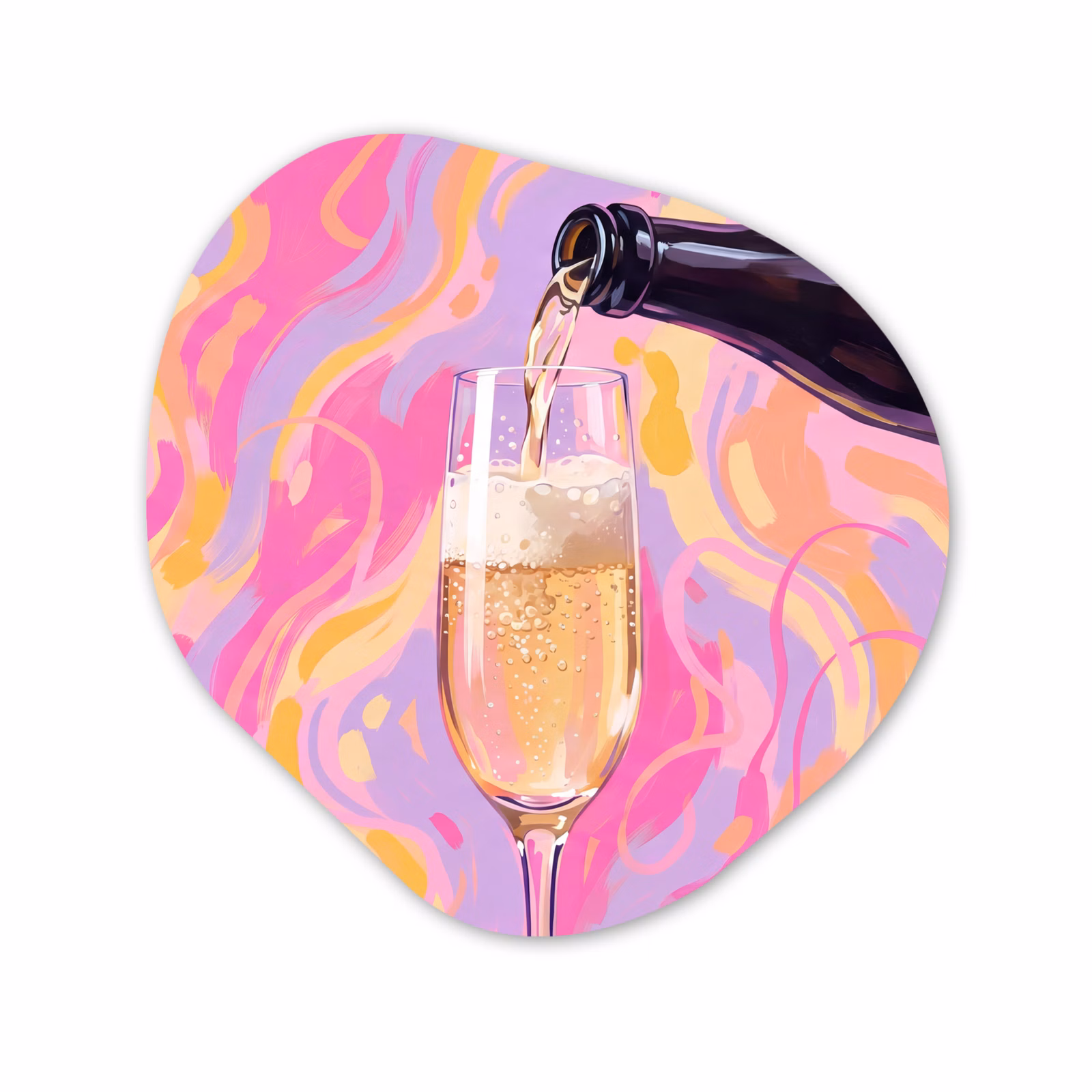 Organische vorm aluminium - Drank - Inschenken - Feest - Abstract - Roze — 1