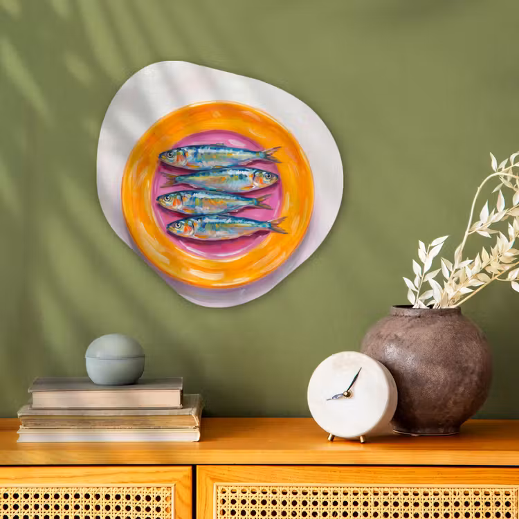 Organisch schilderij - Forex - Vis - Vier - Eten - Modern - Kleurrijk — 2