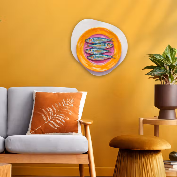 Organisch schilderij - Forex - Vis - Vier - Eten - Modern - Kleurrijk — 3