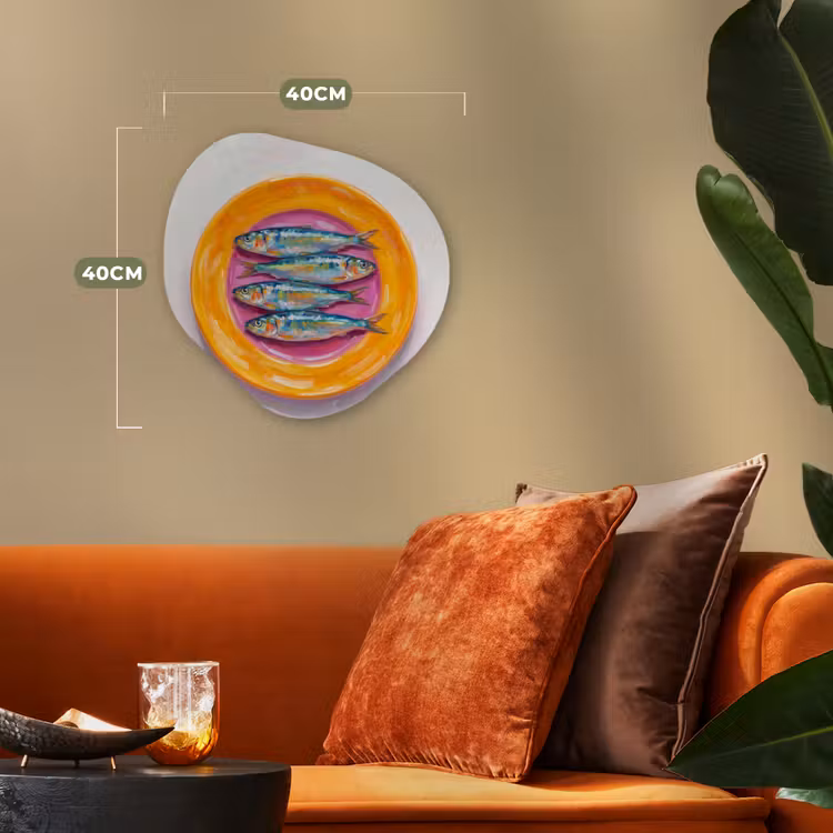 Organisch schilderij - Forex - Vis - Vier - Eten - Modern - Kleurrijk — 4