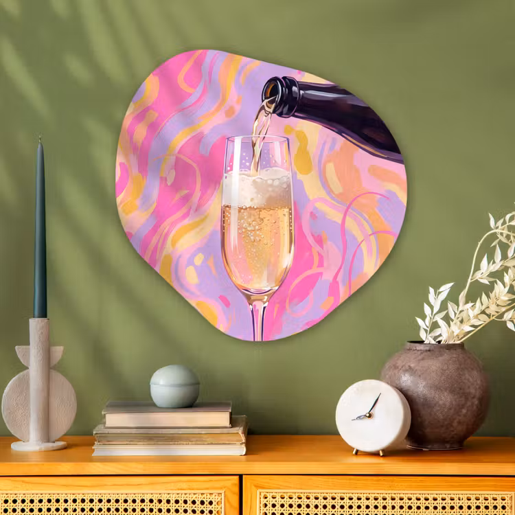 Organische vorm aluminium - Drank - Inschenken - Feest - Abstract - Roze — 2