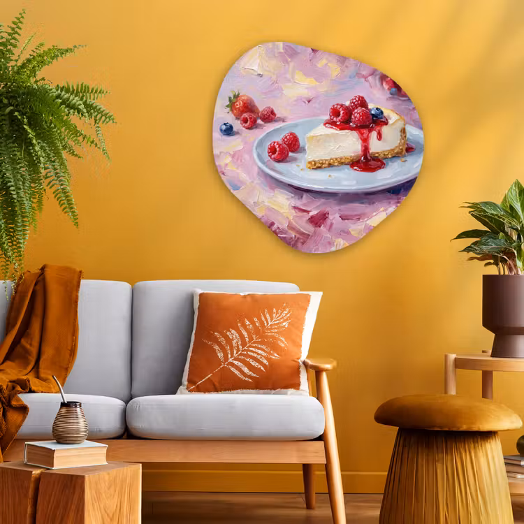 Organische vorm aluminium - Eten - Cheesecake - Bessen - Abstract - Roze — 3