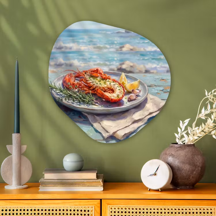 Organische vorm aluminium - Eten - Zee - Kust - Modern - Blauw — 2