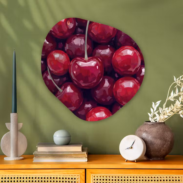 Organische vorm aluminium - Fruit - Kersen - Eten - Modern - Rood — 2