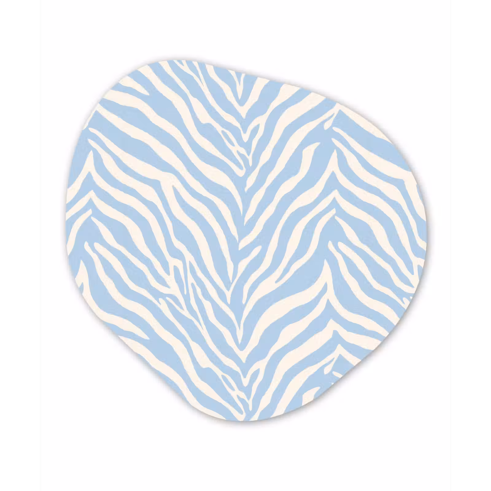 Organisch schilderij - Forex - Zebra - Motief - Blauw - Wit — 1