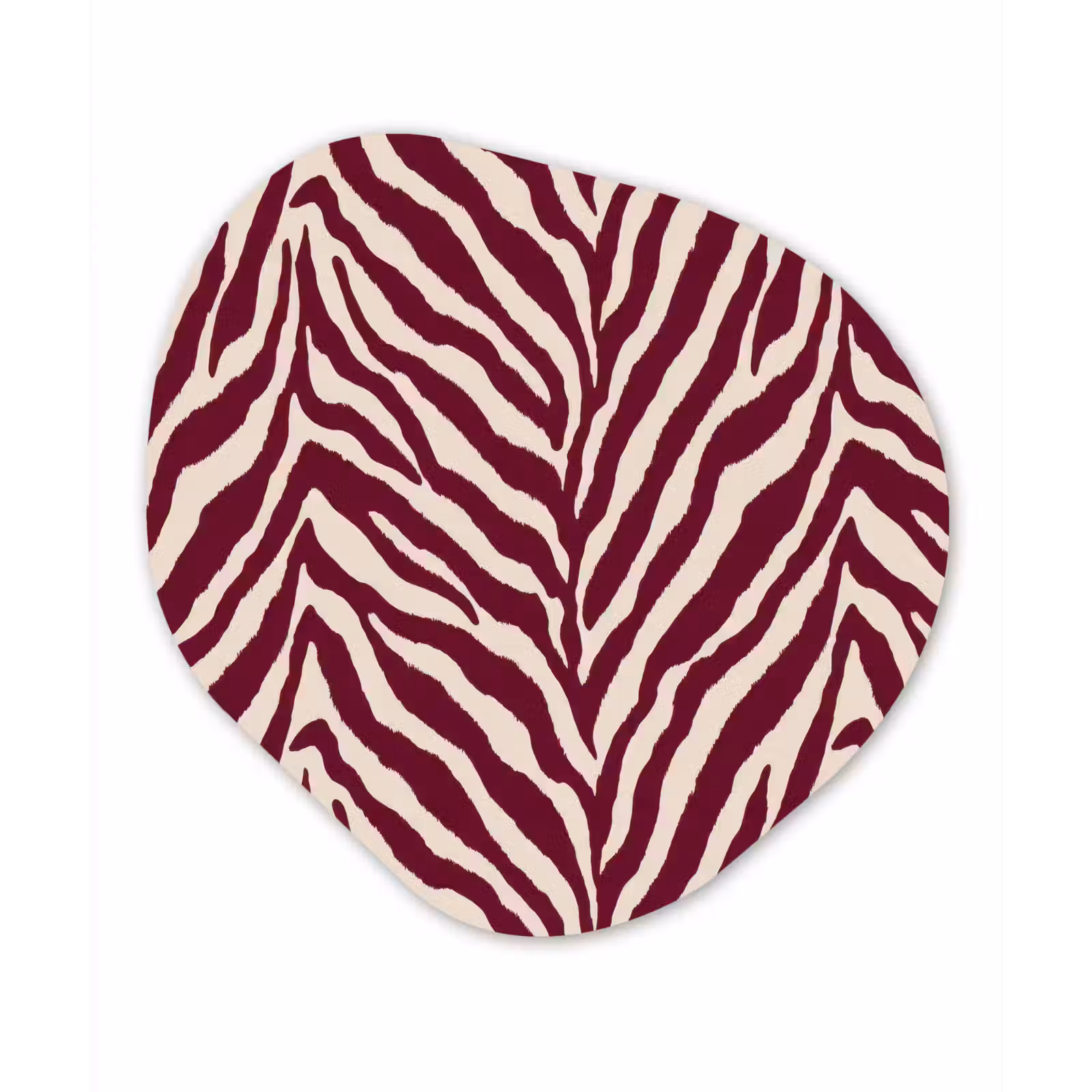 Organisch schilderij - Forex - Zebra - Motief - Bordeaux - Rood — 1