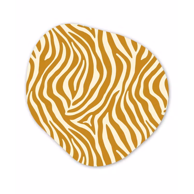 Organisch schilderij - Forex - Zebra - Klassiek - Oker - Geel — 1