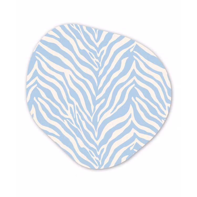 Organisch schilderij - Forex - Zebra - Motief - Blauw - Wit — 1