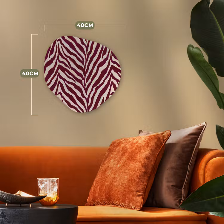 Organisch schilderij - Forex - Zebra - Motief - Bordeaux - Rood — 4