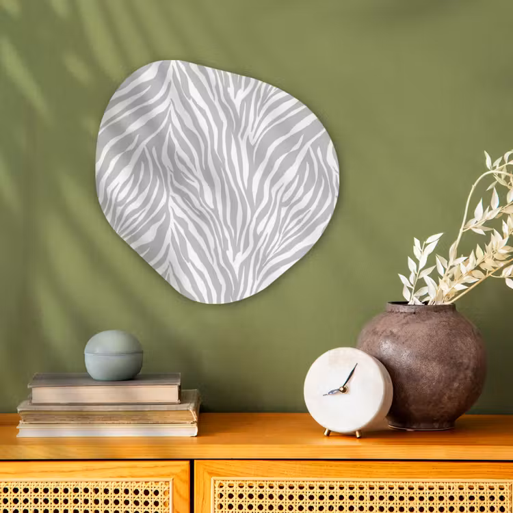 Organisch schilderij - Forex - Zebra - Motief - Grijs — 2