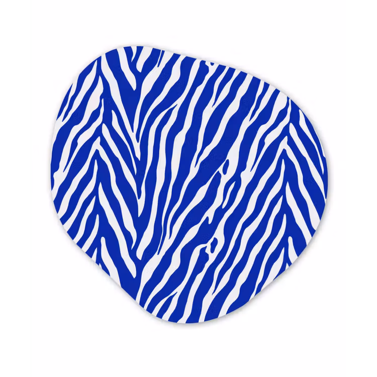 Organisch schilderij - Forex - Zebra - Patroon - Kobalt - Blauw — 1