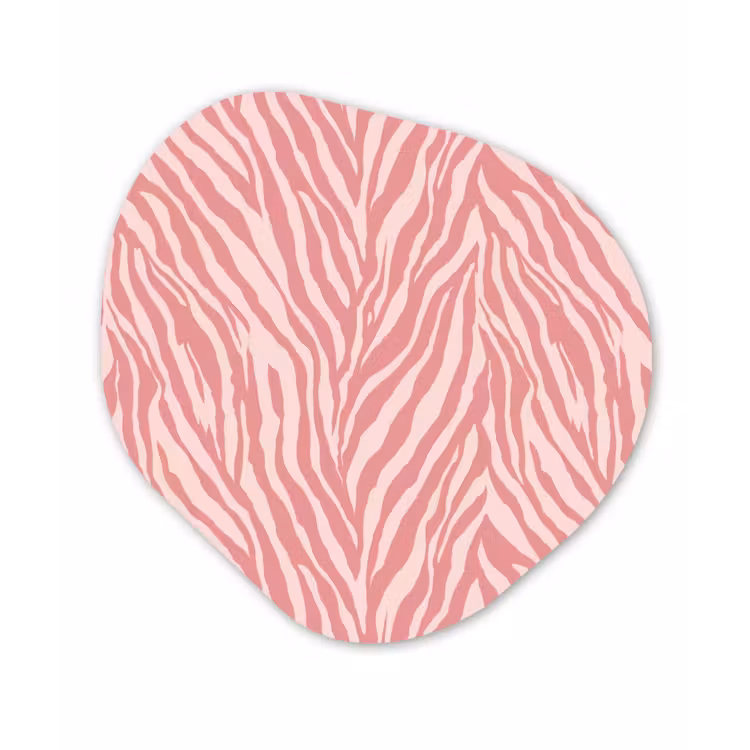 Organisch schilderij - Forex - Zebra - Print - Roze — 1