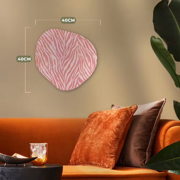 Organisch schilderij - Forex - Zebra - Print - Roze — 4