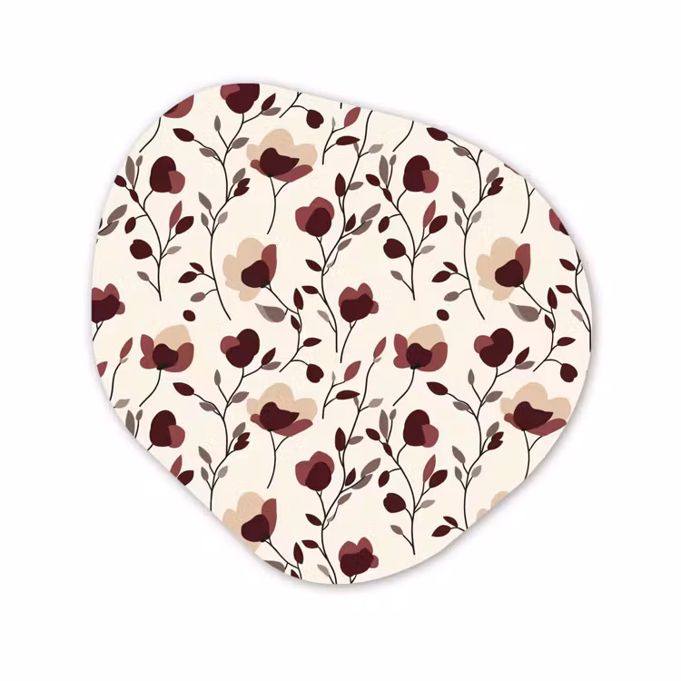 Organische vorm aluminium - Bloemen - Botanisch - Bordeaux — 1