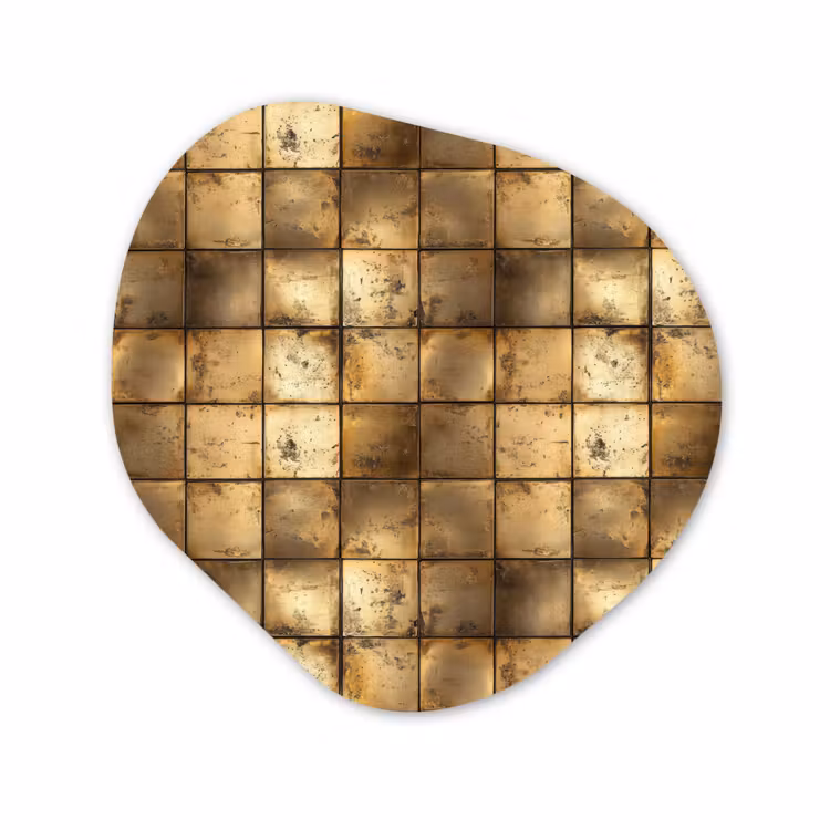 Organische vorm aluminium - Geometrisch - Tegels - Goud — 1