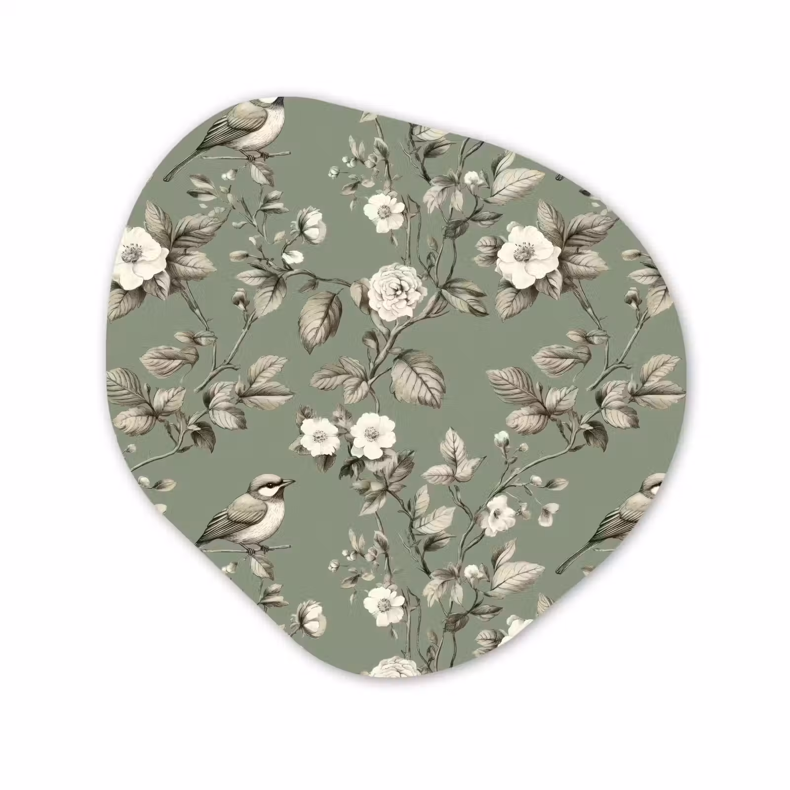 Organische vorm aluminium - Botanisch - Vogels - Groen — 1