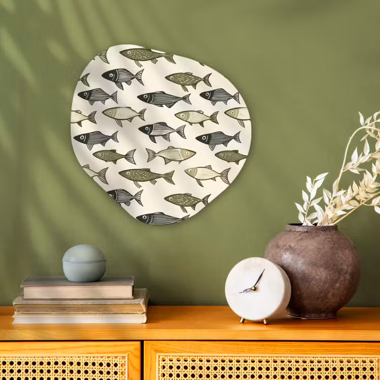 Organisch schilderij - Forex - Vissen - Klassiek - Groen — 2