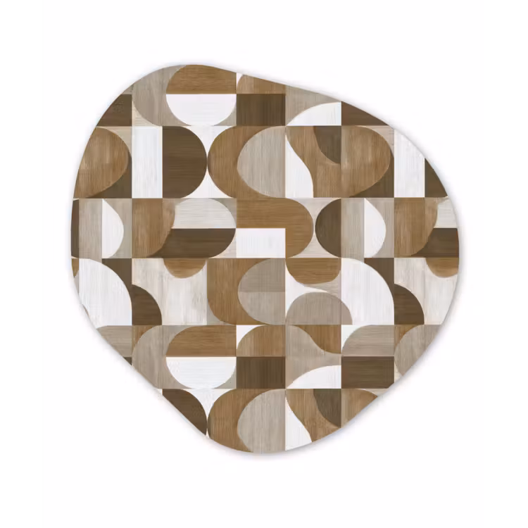 Organische vorm aluminium - Abstract - Retro - Bruin — 1