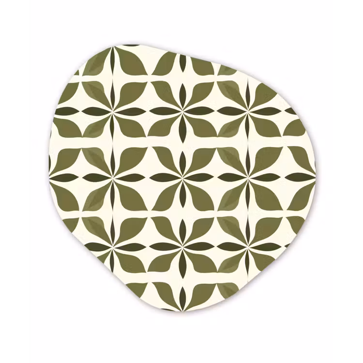 Organische vorm aluminium - Botanisch - Retro - Groen — 1