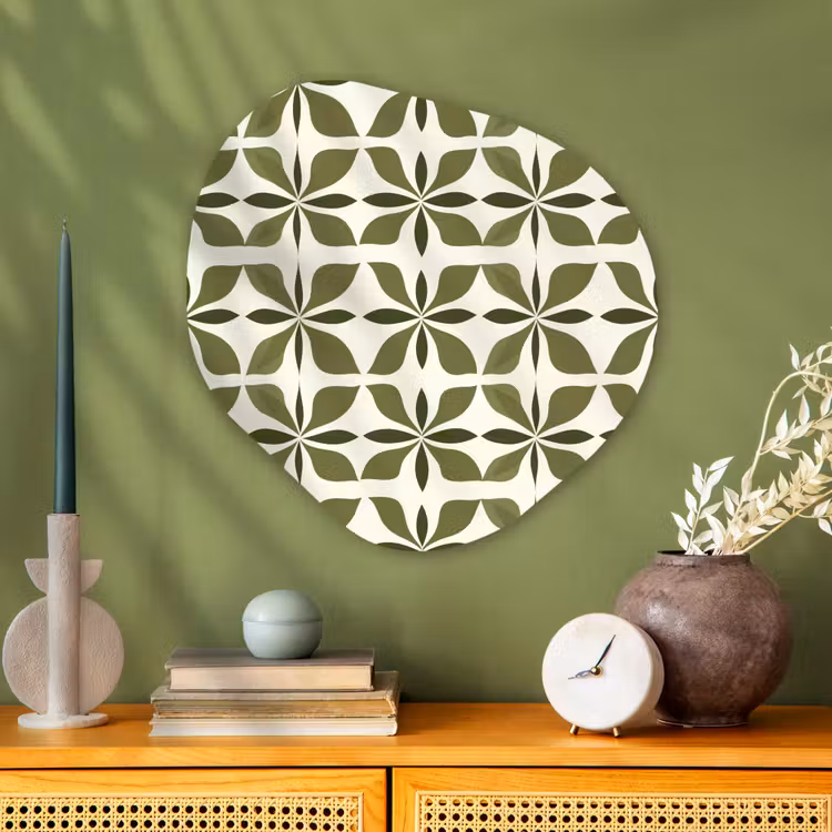 Organische vorm aluminium - Botanisch - Retro - Groen — 2