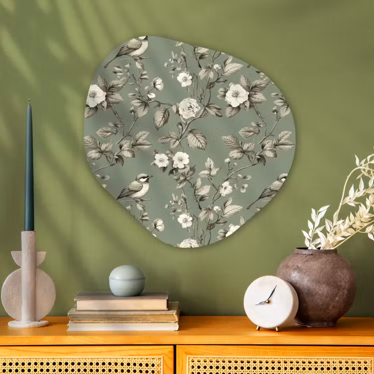 Organische vorm aluminium - Botanisch - Vogels - Groen — 2