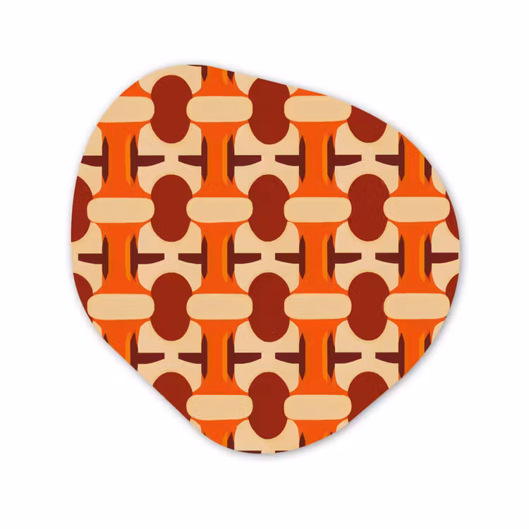 Organische vorm aluminium - Geometrisch - Retro - Oranje — 1