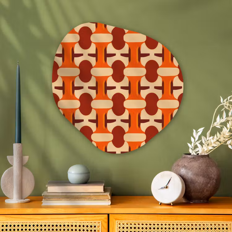 Organische vorm aluminium - Geometrisch - Retro - Oranje — 2