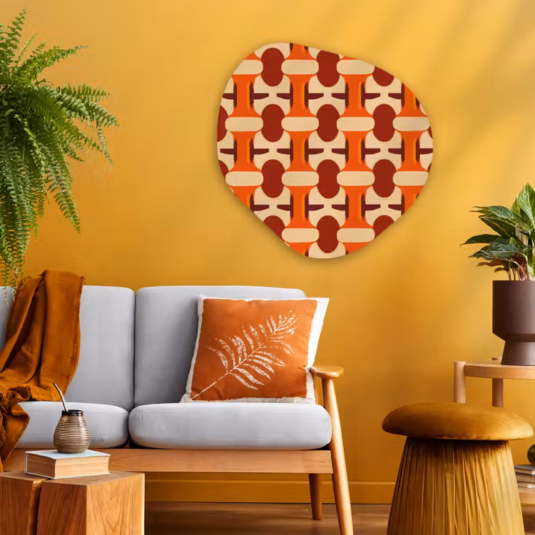 Organische vorm aluminium - Geometrisch - Retro - Oranje — 3