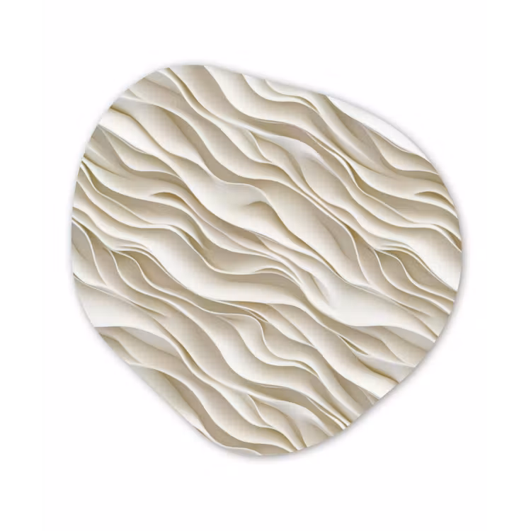 Organische vorm aluminium - Golven - Wit - Minimalistisch — 1