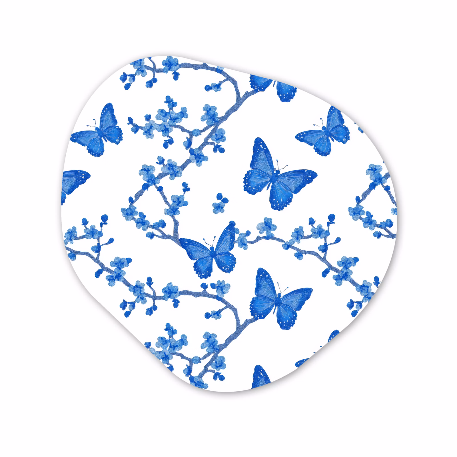 Organisch schilderij - Forex - Vlinder - Bloemen - Blauw — 1