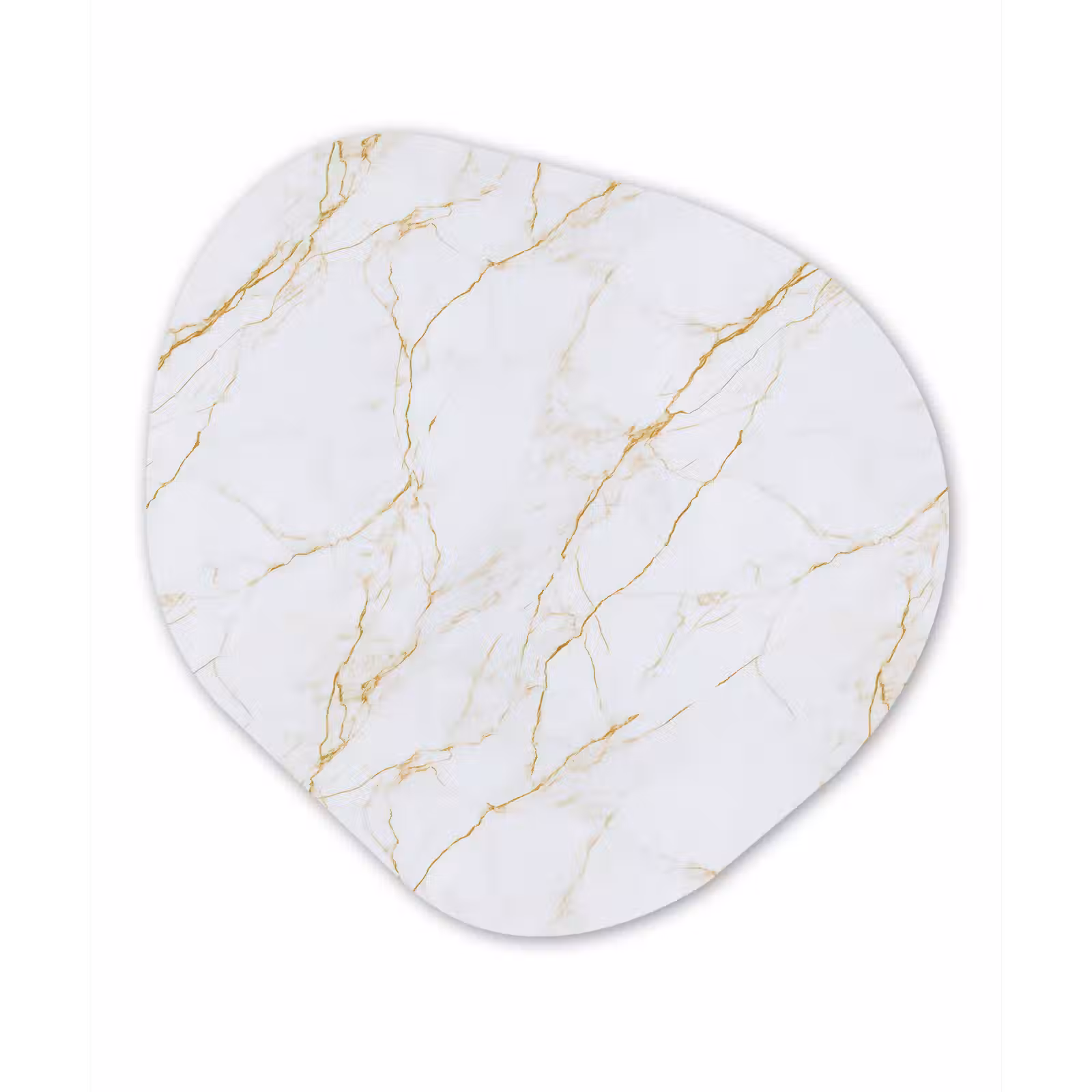 Organisch schilderij - Forex - Wit - Marmer - Goud - Luxueus — 1