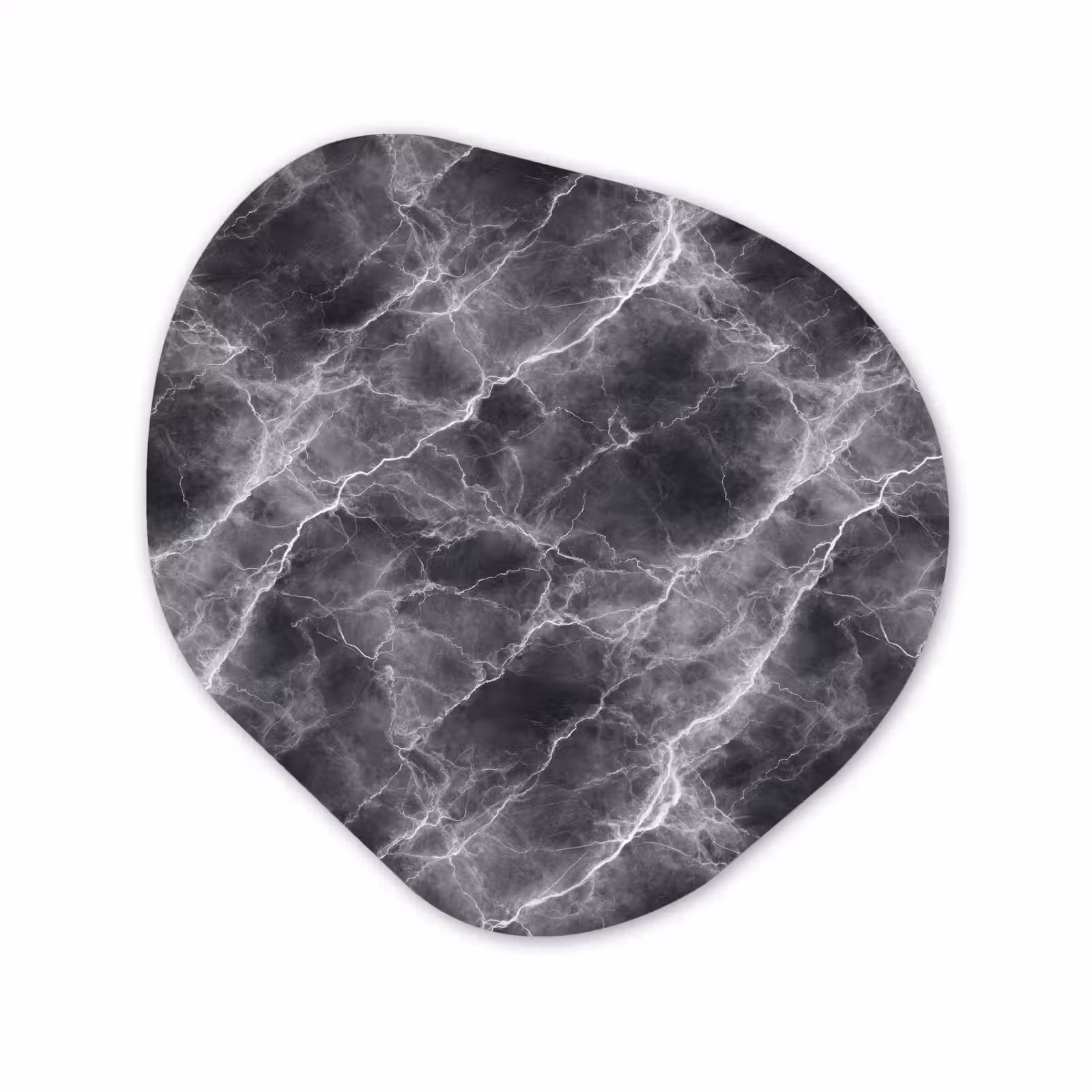 Organische vorm aluminium - Donkergrijs - Bliksem - Marmer — 1
