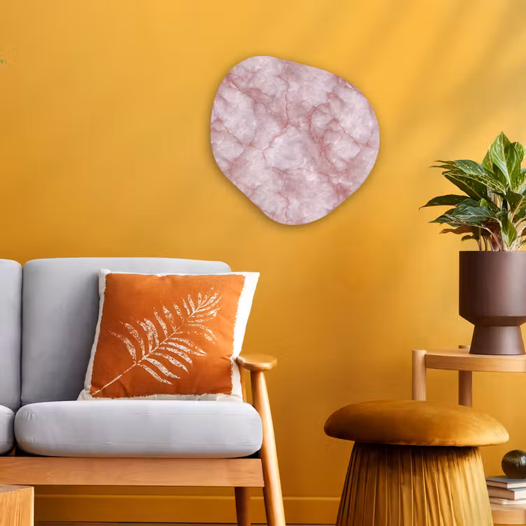 Organisch schilderij - Forex - Roze - Kwartsmarmer - Aders — 3
