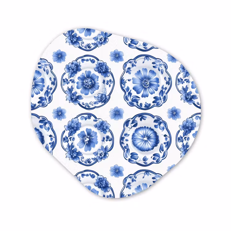 Organisch schilderij - Forex - Sierborden - Bloemen - Blauw — 1