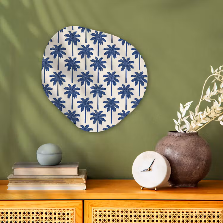 Organisch schilderij - Forex - Symmetrisch - Palm - Blauw — 2