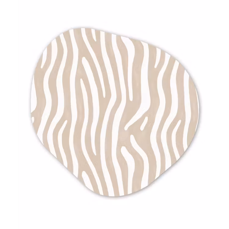 Organische vorm aluminium - Abstract - Zebra - Beige — 1