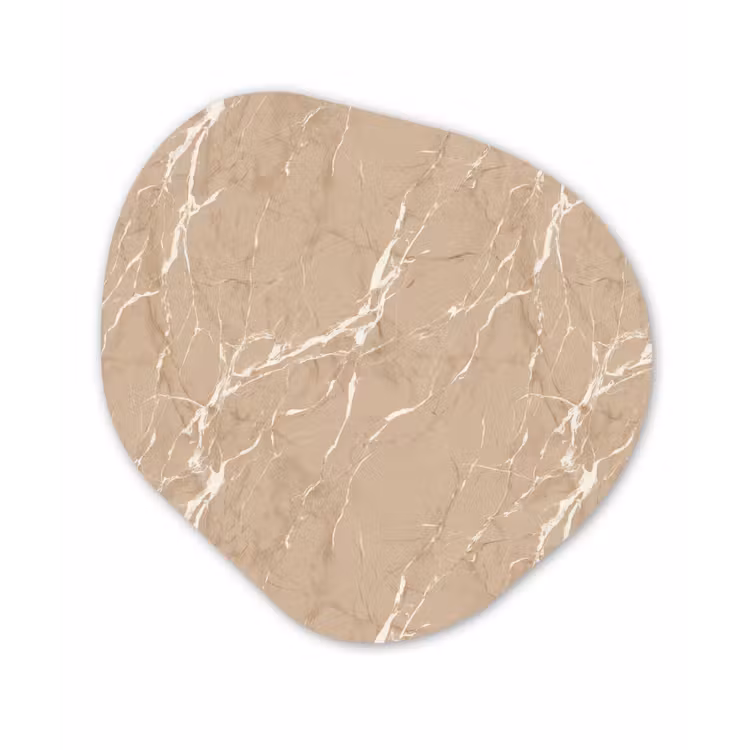 Organische vorm aluminium - Beige - Marmer - Organisch - Wit — 1