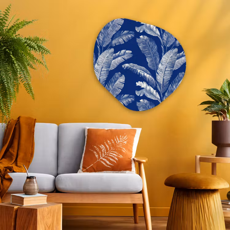 Organische vorm aluminium - Blad - Palm - Blauw — 3
