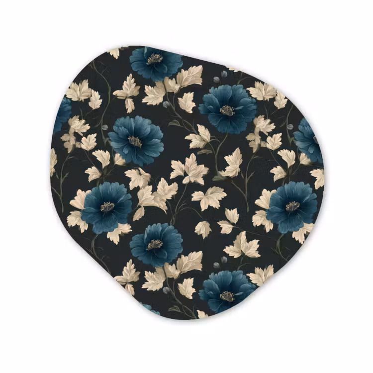 Organische vorm aluminium - Botanisch - Bloemen - Blauw — 1