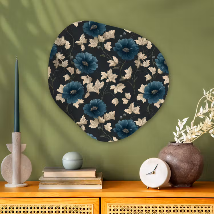 Organische vorm aluminium - Botanisch - Bloemen - Blauw — 2