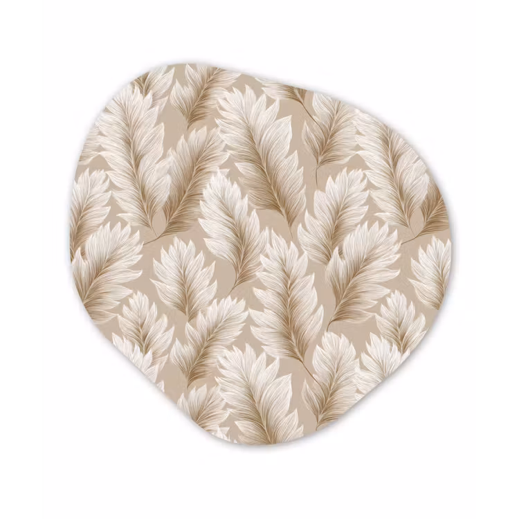 Organische vorm aluminium - Botanisch - Patroon - Beige — 1