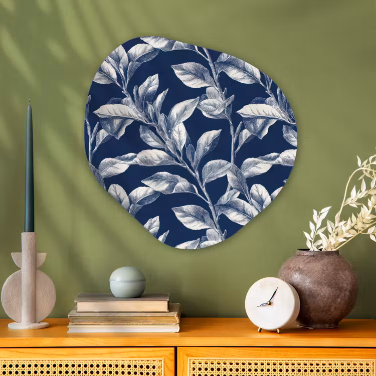 Organische vorm aluminium - Botanisch - Patroon - Blauw — 2
