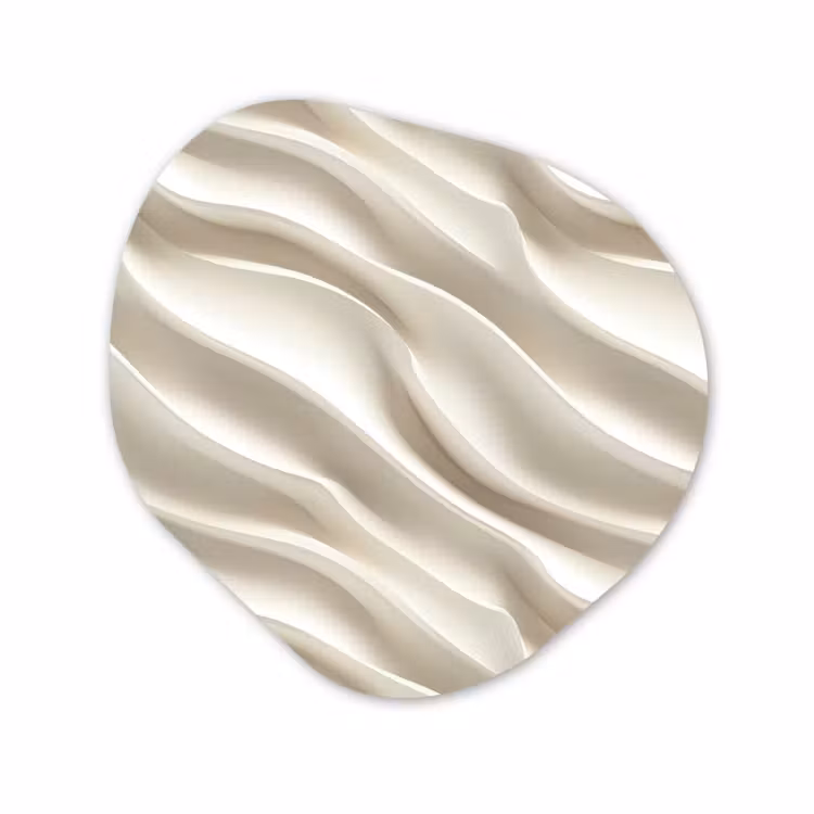 Organische vorm aluminium - Diagonaal - Golven - Crème — 1