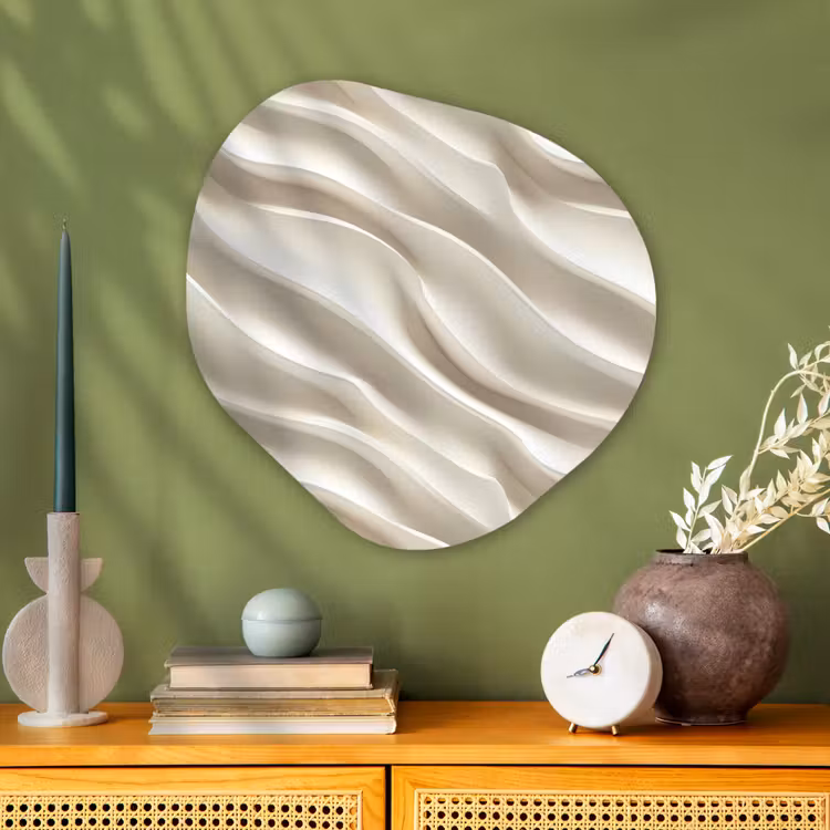 Organische vorm aluminium - Diagonaal - Golven - Crème — 2