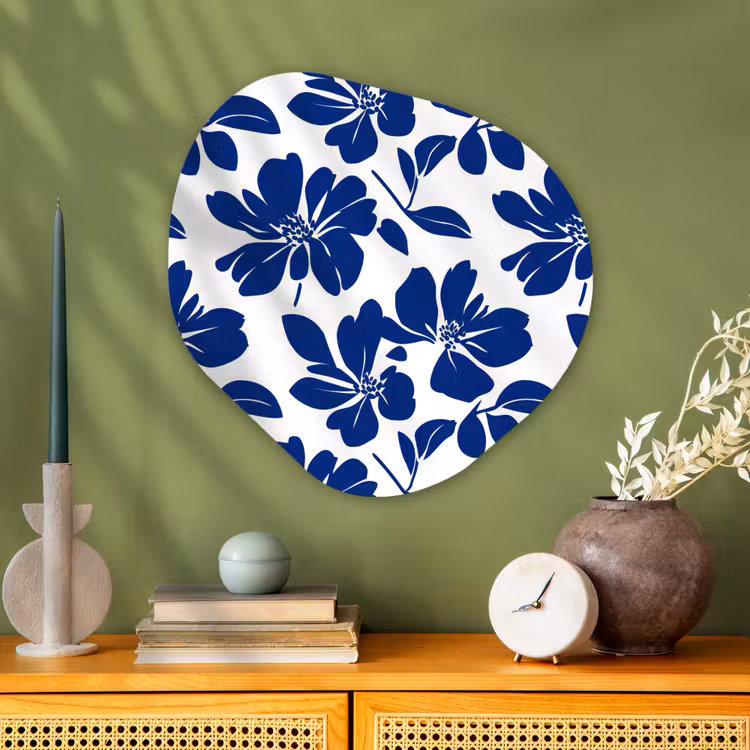 Organische vorm aluminium - Floraal - Modern - Blauw — 2