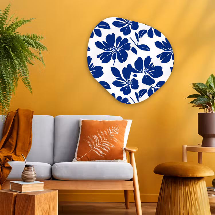Organische vorm aluminium - Floraal - Modern - Blauw — 3